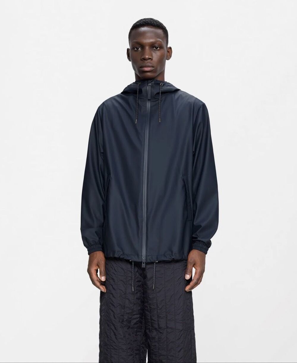 Rains Storm Breaker Jacket Unisex in Navy Size XL